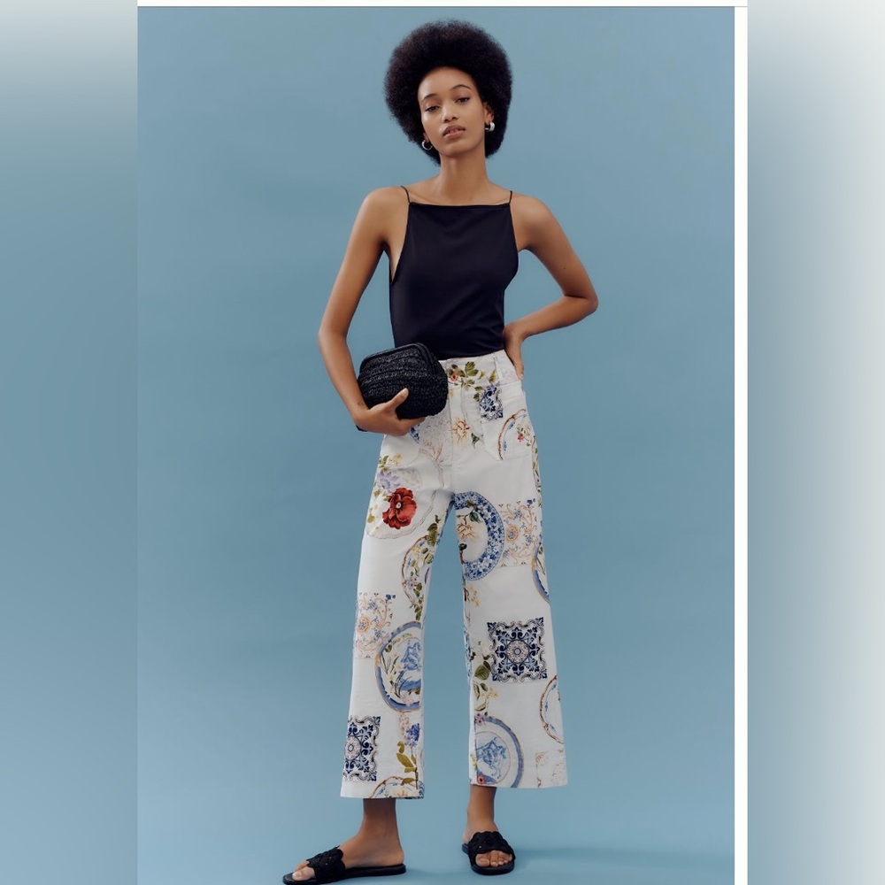 - Anthropologie Maeve Colette cropped pants